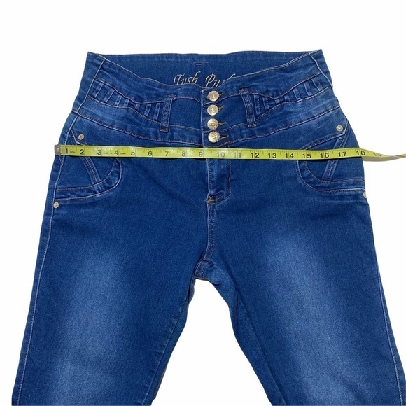 LUSH Push Button-Fly Blue Denim Skinny Jeans - Picture 5 of 12